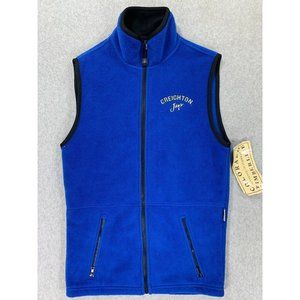 NWT‎ Creighton Bluejays Full Zip Fleece Vest (Men's Small) Blue